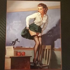 Vintage Pin Up Teacher Print